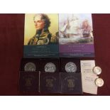 GB COINS: 1951 FESTIVAL OF BRITAIN CROWNS IN BOXES (3), 1986 £2 (2),
