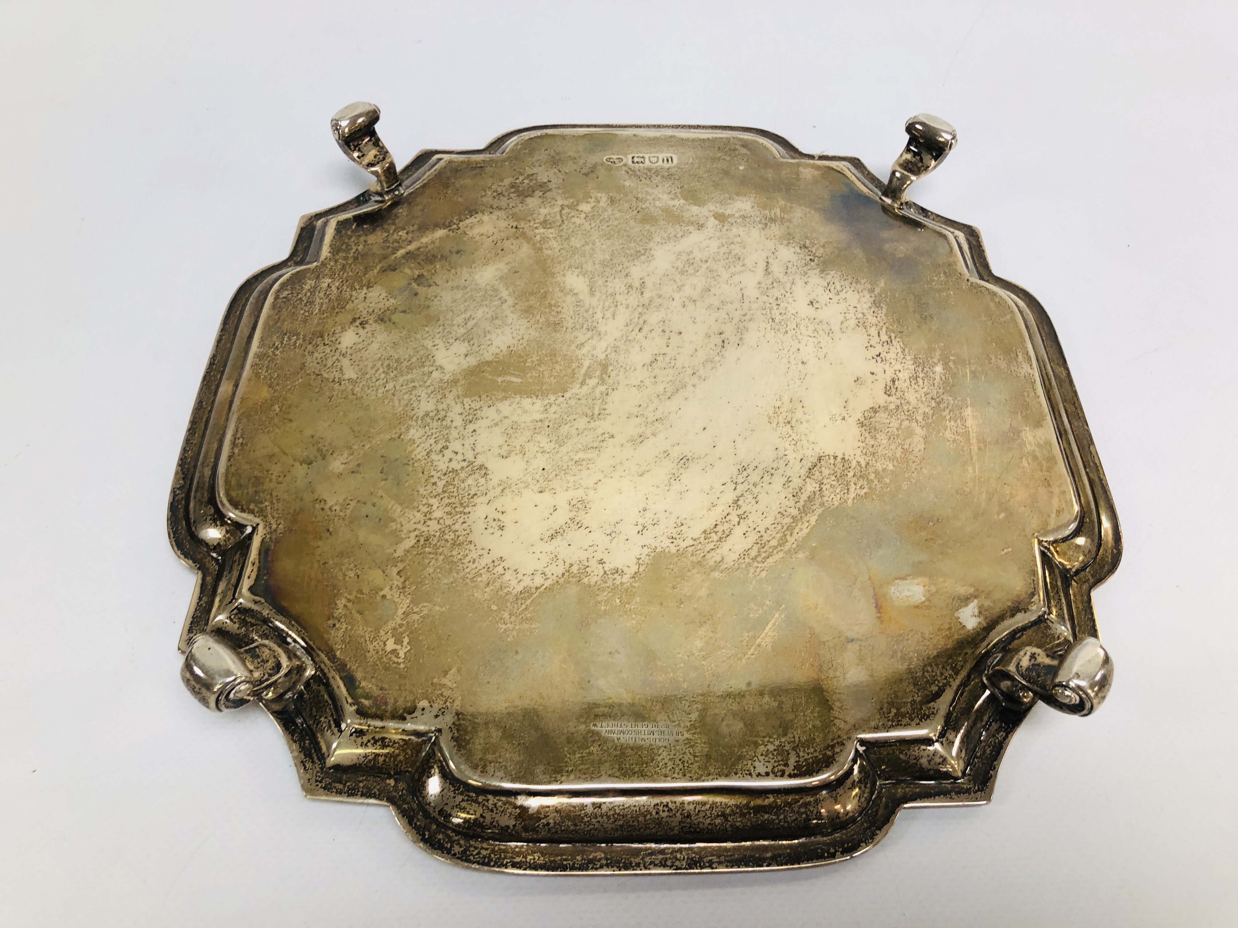 A SILVER PRESENTATION SALVER INSCRIBED 'PRESENTED TO WILLIAM RADFORD...' DATED 1948, LONDON ASSAY. - Image 7 of 10