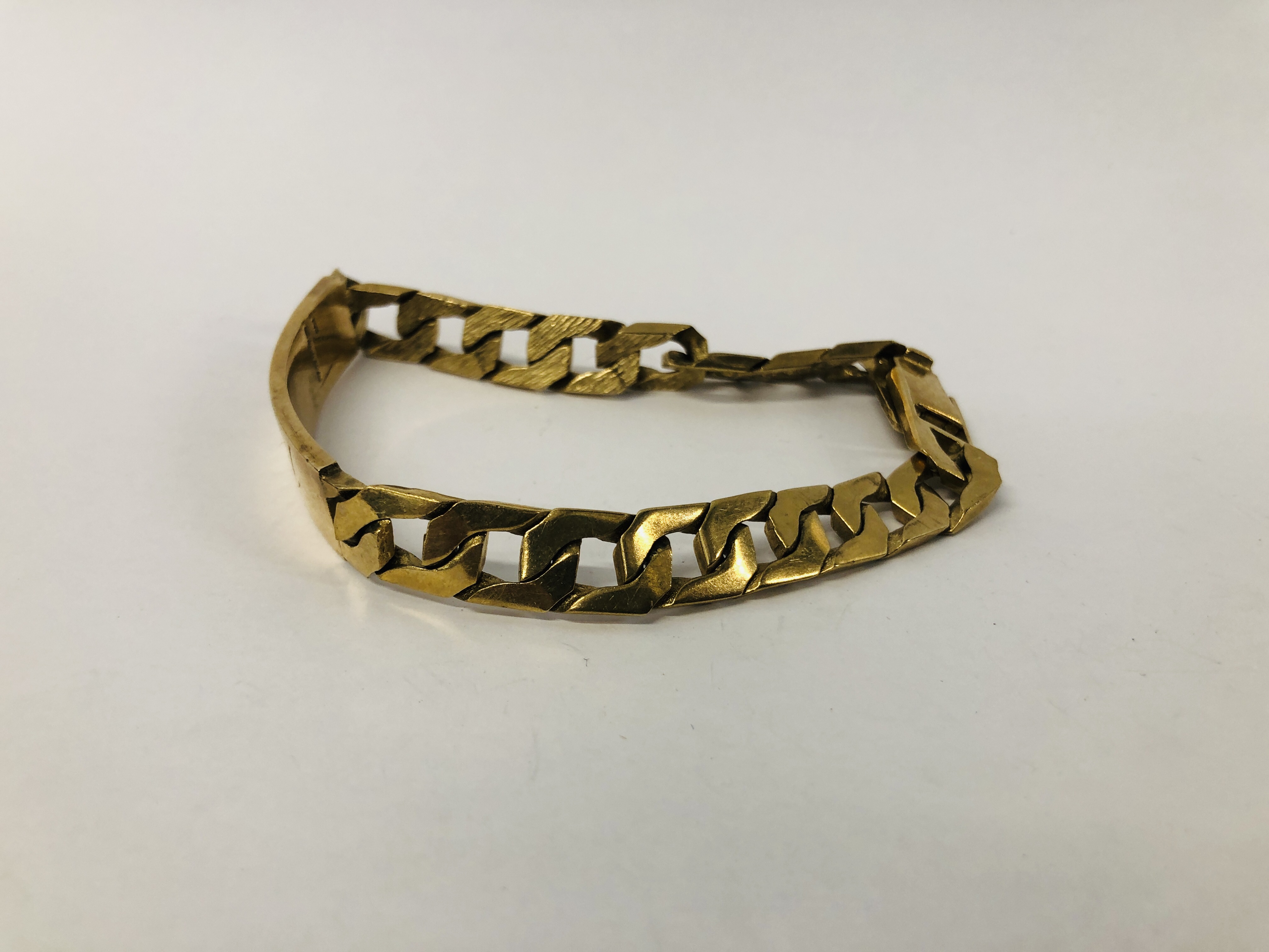 9CT. GOLD ID BRACELET INSCRIBED. - Image 3 of 7