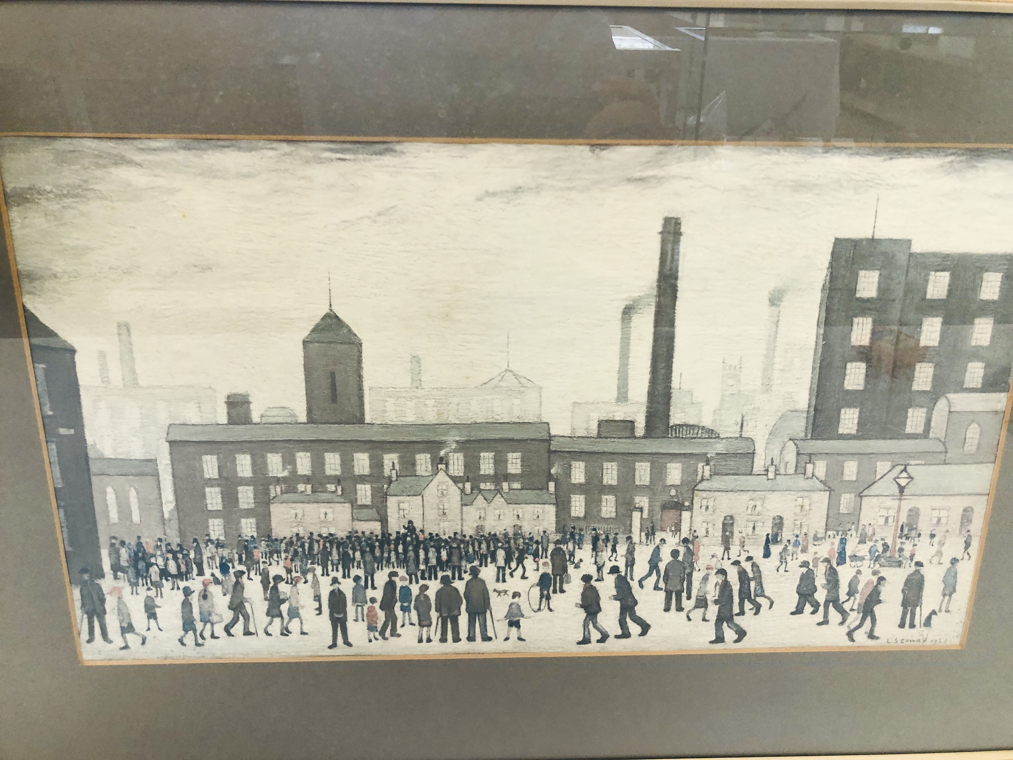 INDUSTRIAL STYLE LOWRY PRINT WIDTH 50CM. HEIGHT 28CM. - Image 2 of 7