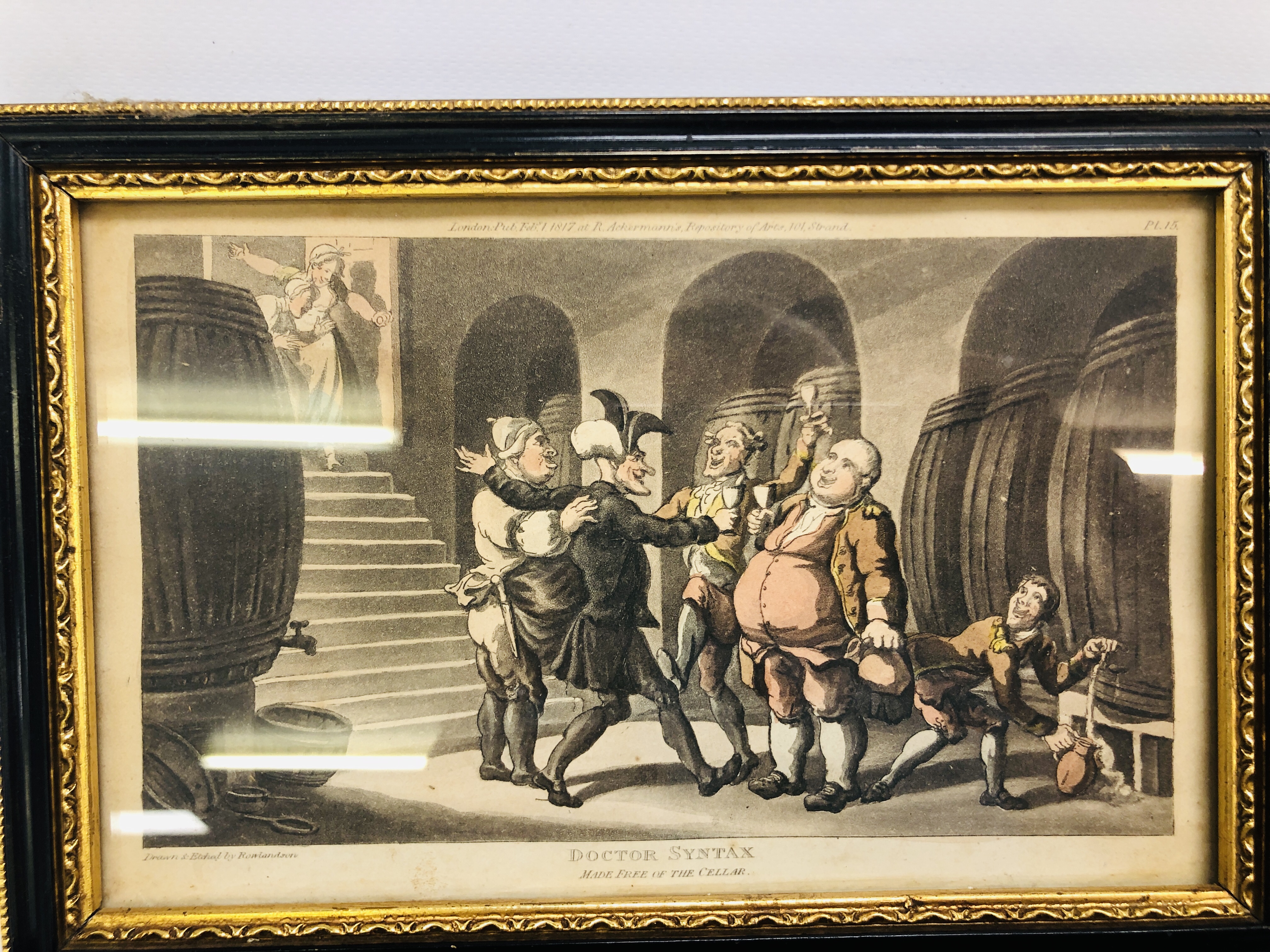 SIX Dr SYNTAX PRINTS, AFTER ROWLANDSON, 12CM X 20CM. - Image 4 of 8