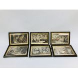 SIX Dr SYNTAX PRINTS, AFTER ROWLANDSON, 12CM X 20CM.