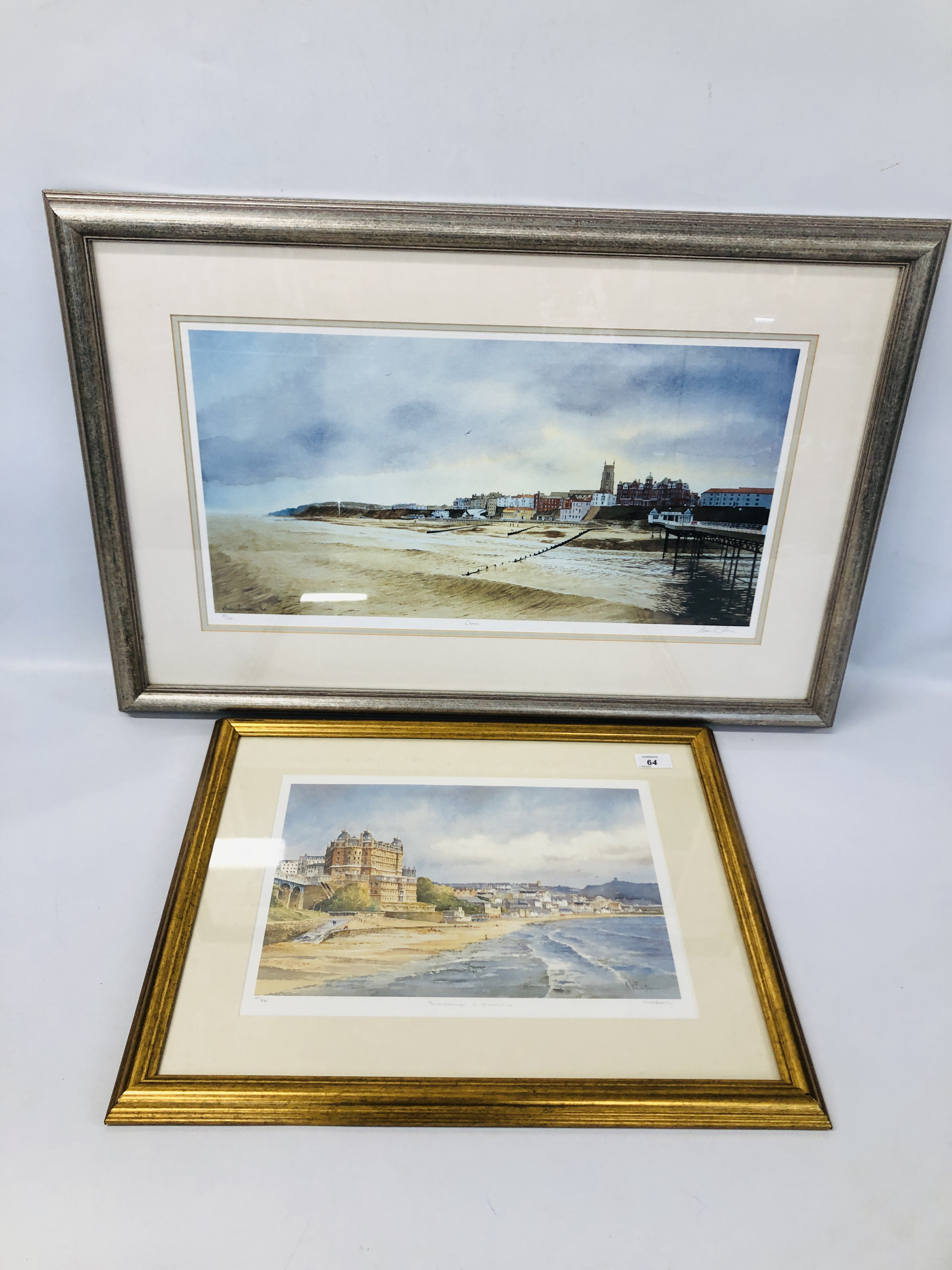 FRAMED LIMITED EDITION PRINT 35/100 "CROMER" BEARING PENCIL SIGNATURE ANDREW DIBBEN + FRAMED PRINT