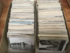 TWO BOXES OF OVERSEAS POSTCARDS, MANY FRANCE (1100+).