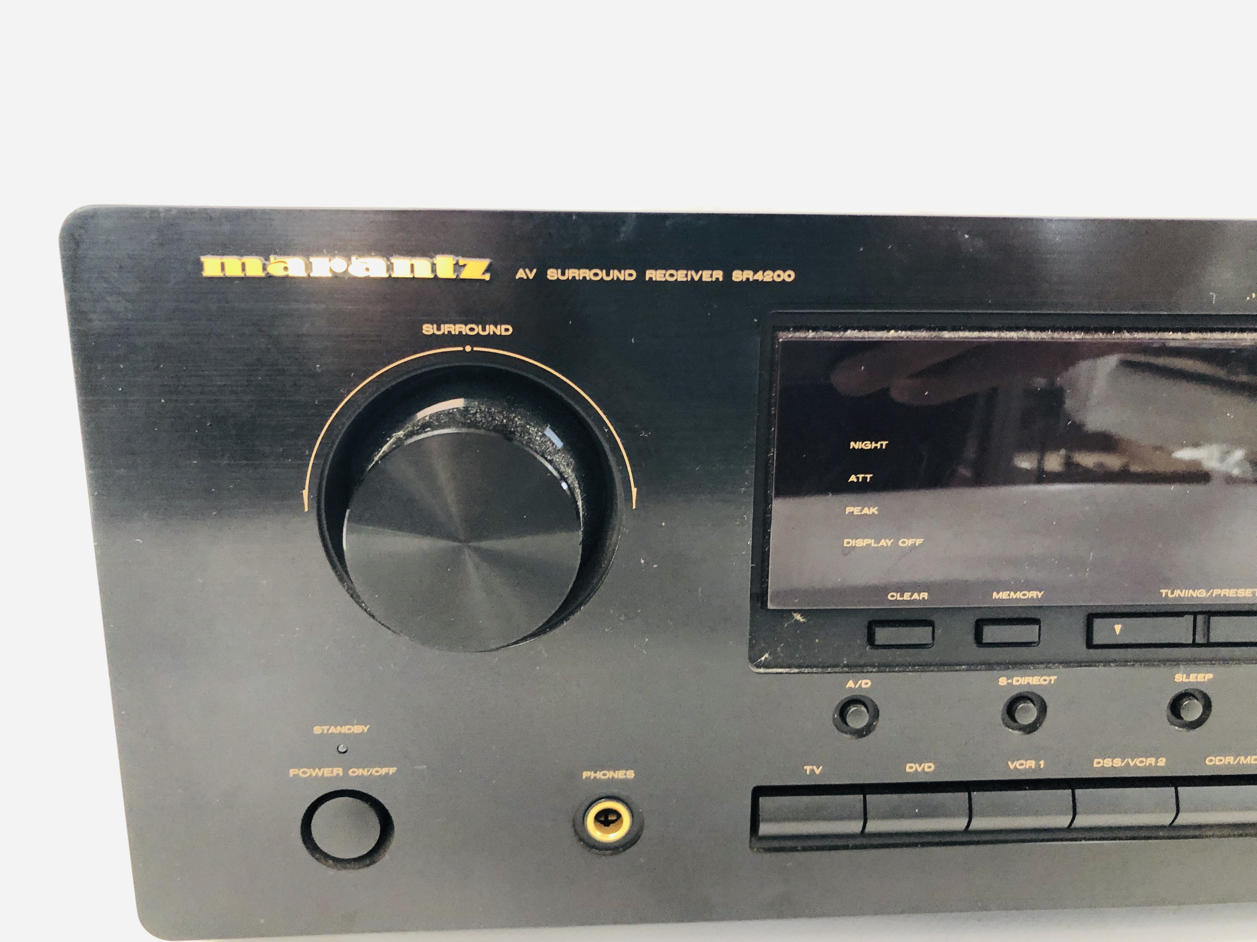 A MARANTZ SR42001N1B AMP AND CABLES + REMOTE - SOLD AS SEEN. - Image 2 of 7