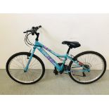 A GIRLS APOLLO KINX 18 SPEED MOUNTAIN CYCLE (GREEN)