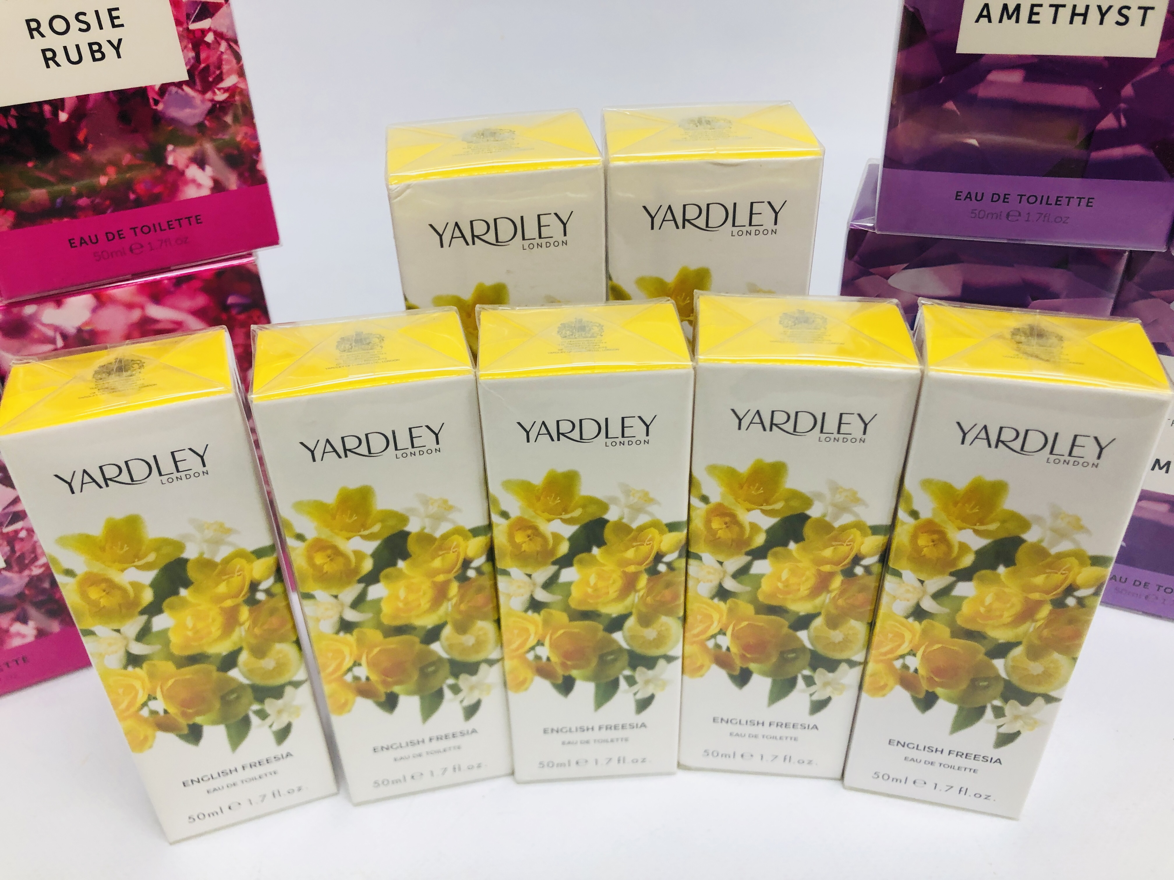 4 X BOTTLES OF YARDLEY THE COLLECTION "ROSIE RUBY" EAU DE TOILETTE 50ML (SEALED NEW IN ORIGINAL - Image 2 of 4