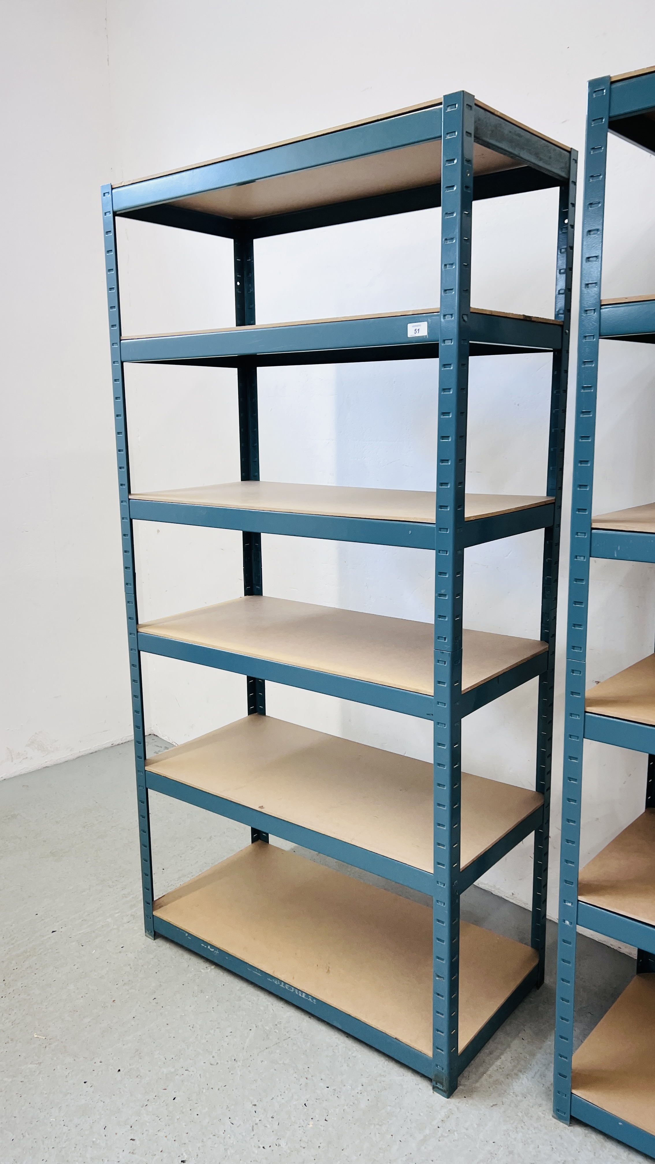 2 X SIX TIER METAL SHELVING UNITS. - Image 3 of 3