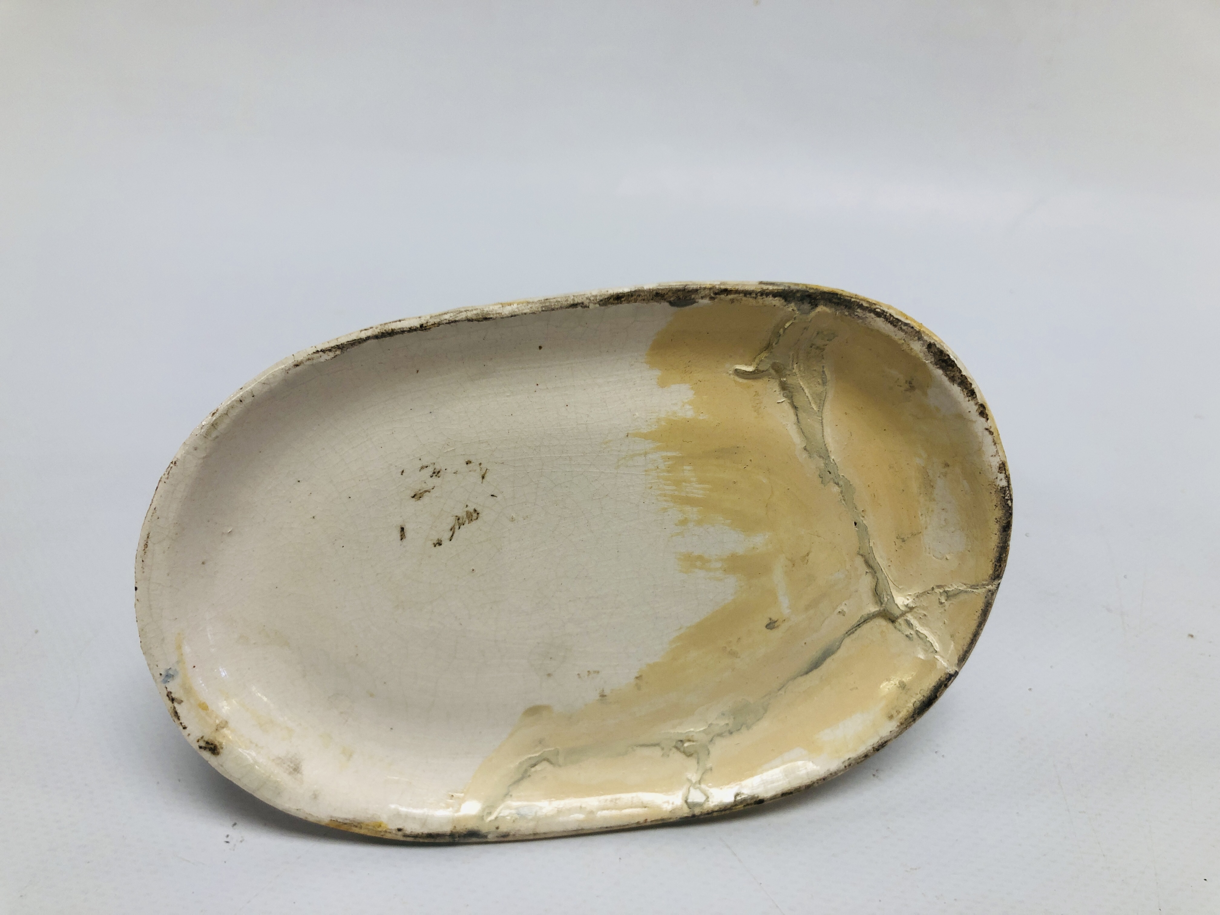 A WHIELDON STYLE COW CREAMER, c.1790, RETAINING COVER, L 17. - Image 8 of 15