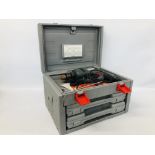 A PERFORMANCE 710W HAMMER DRILL IN COMBINATION TOOL CHEST COMPLETE WITH DRILL BITS ETC - SOLD AS