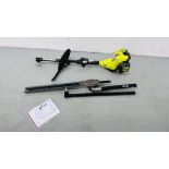 A RYOBI PETROL MULTI TOOL WITH HEDGE CUTTER AND EXTENSION BAR + INSTRUCTIONS MODEL RPH26E - SOLD AS