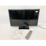 SHARP 24" FLAT SCREEN TELEVISION WITH REMOTE AND INSTRUCTIONS - SOLD AS SEEN