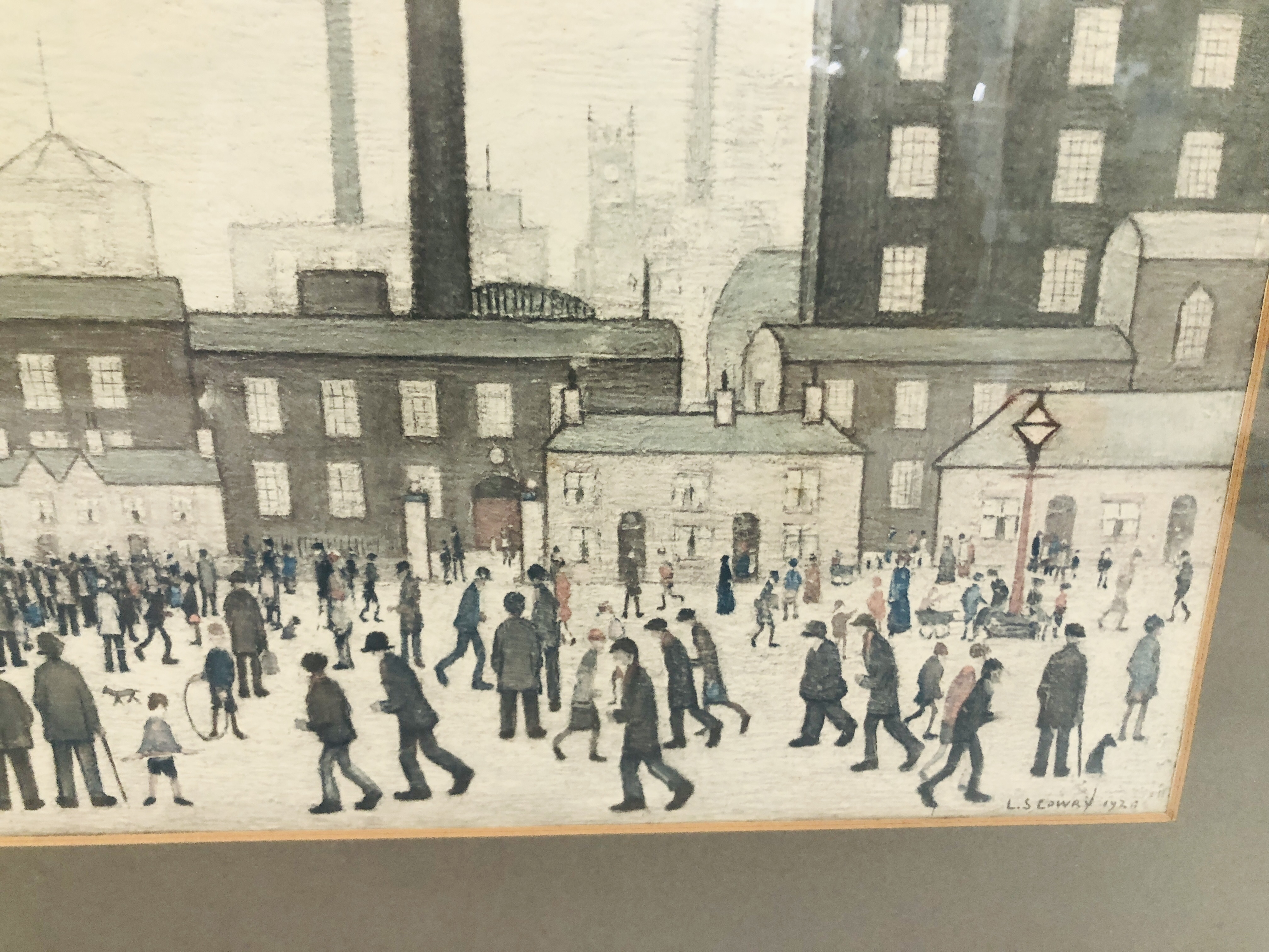INDUSTRIAL STYLE LOWRY PRINT WIDTH 50CM. HEIGHT 28CM. - Image 6 of 7