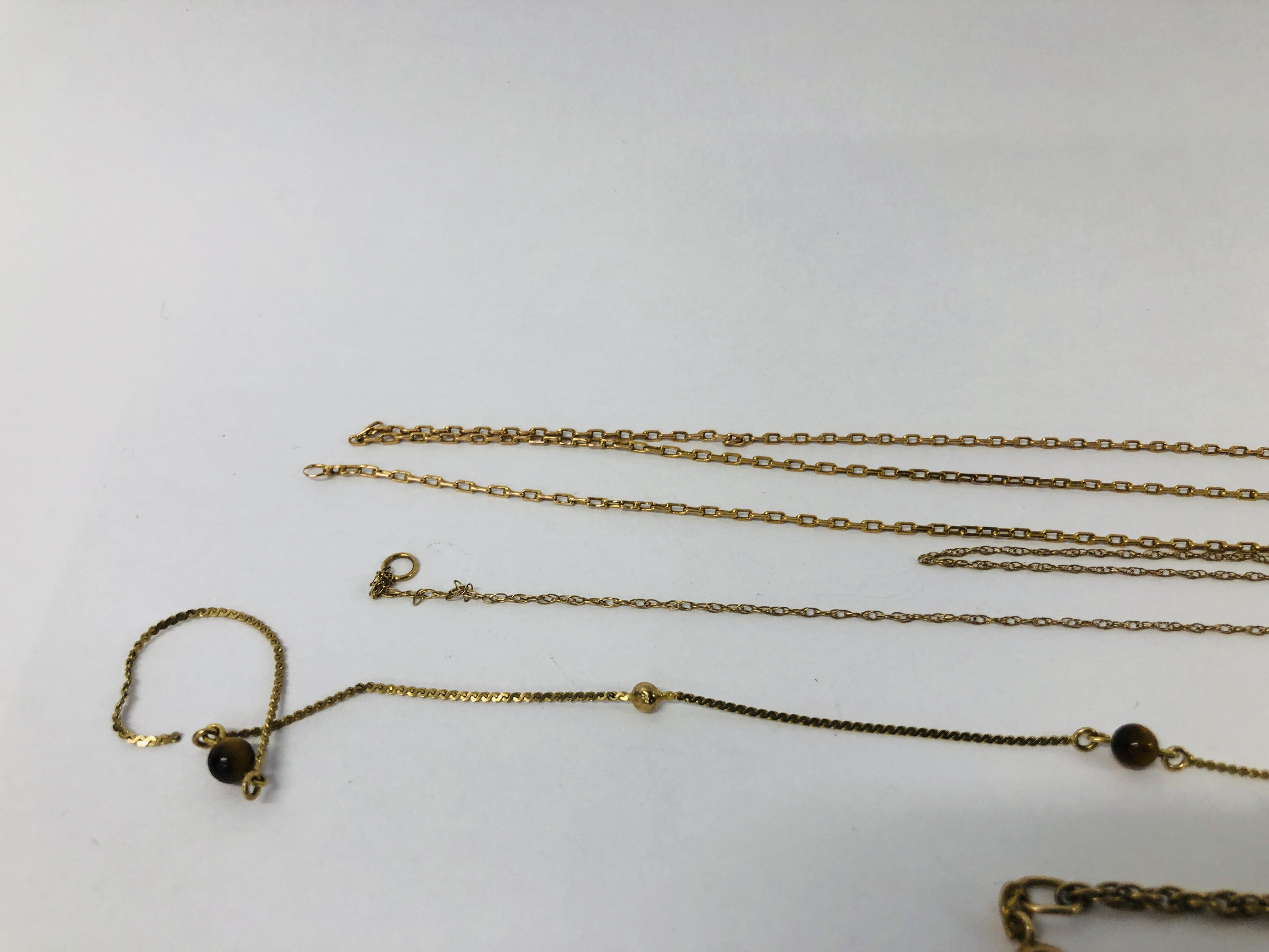 9CT. GOLD ROPE TWIST NECKLACE (A/F), 9CT. GOLD ROPE TWIST BRACELET, TWO 9CT. - Image 4 of 7