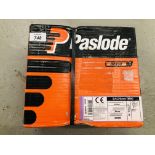 AS NEW PACK OF 2200 PASLODE 3,1 X 75MM RING D-HEAD NAILS.