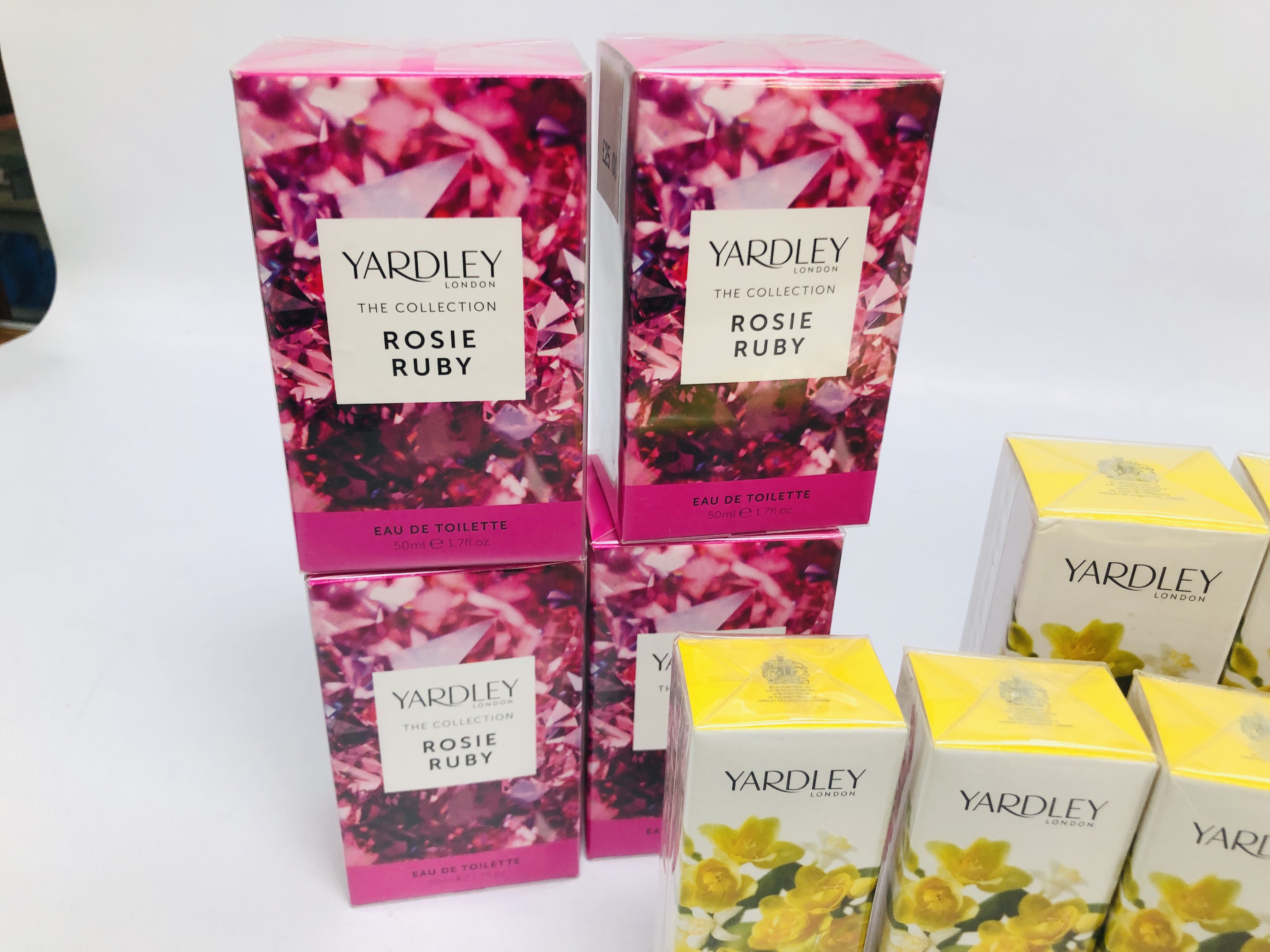 4 X BOTTLES OF YARDLEY THE COLLECTION "ROSIE RUBY" EAU DE TOILETTE 50ML (SEALED NEW IN ORIGINAL - Image 3 of 4