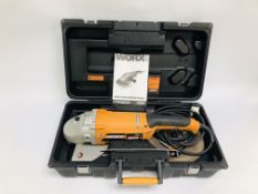 A CASED WORX 2200W ANGLE GRINDER AS NEW (BOXED) - SOLD AS SEEN.