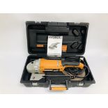 A CASED WORX 2200W ANGLE GRINDER AS NEW (BOXED) - SOLD AS SEEN.