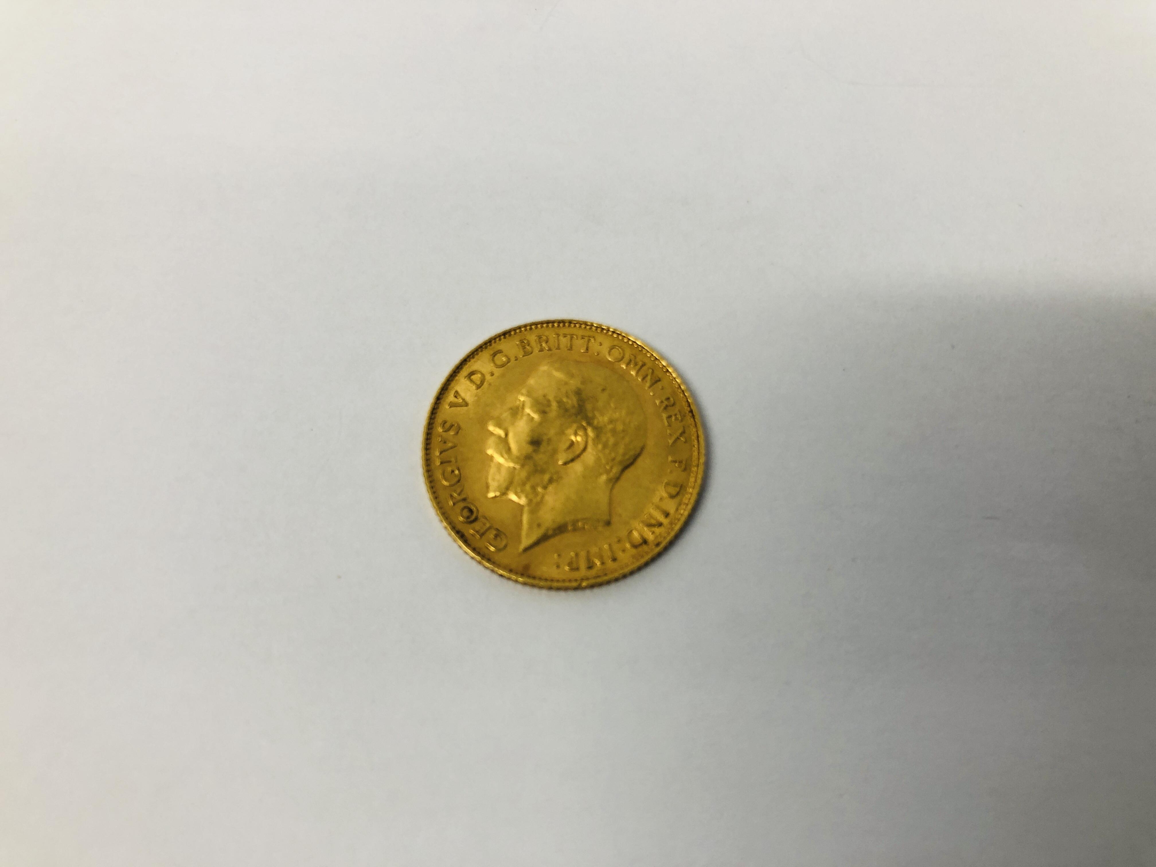 1913 GOLD HALF SOVEREIGN GEORGE V. - Bild 3 aus 4