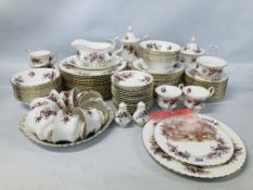 ROYAL ALBERT "LAVENDER ROSE" TABLEWARE (93 PIECES) (THREE CUPS A/F) - 14 X DINNER PLATES,