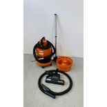 A VAX WET AND DRY VACUUM CLEANER WITH ACCESSORIES - SOLD AS SEEN.