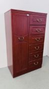 ALSTONS "TURNBERRY" SIX DRAWER TALLBOY WIDTH 83CM. DEPTH 52CM. HEIGHT 139CM.