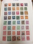 A COLLECTION OF FOREIGN STAMPS IN TWO WELL FILLED ALBUMS, CHINA, JAPAN, SWITZERLAND,