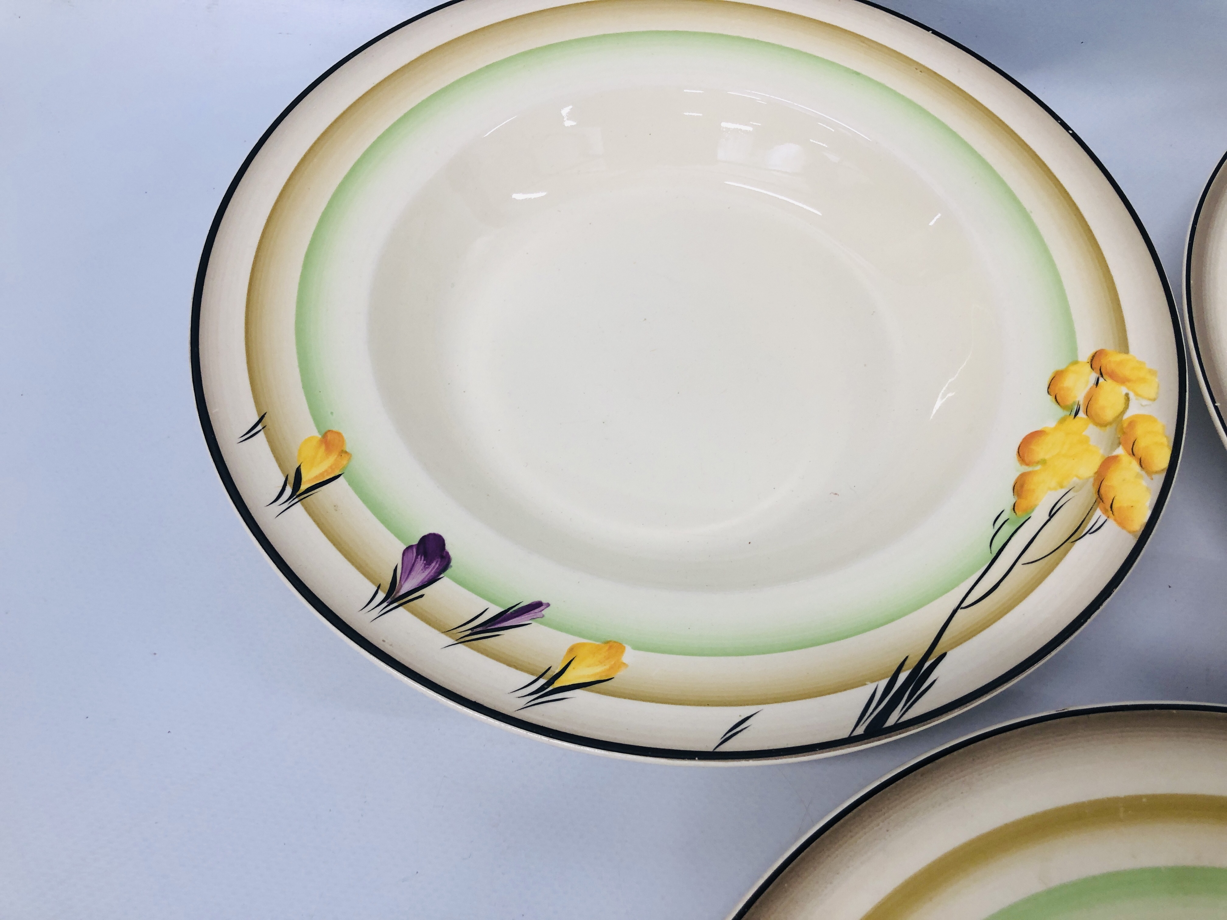 3 X BURLEIGH WARE DECORATIVE DISHES ONE IN THE CLARICE CLIFF WATER LILY DESIGN + 5 BURLEIGH WARE - Image 10 of 11