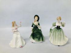 3 X ROYAL DOULTON FIGURINES TO INCLUDE LILY HN3802, ANNA HN4095 AND ANNETTE HN3495.