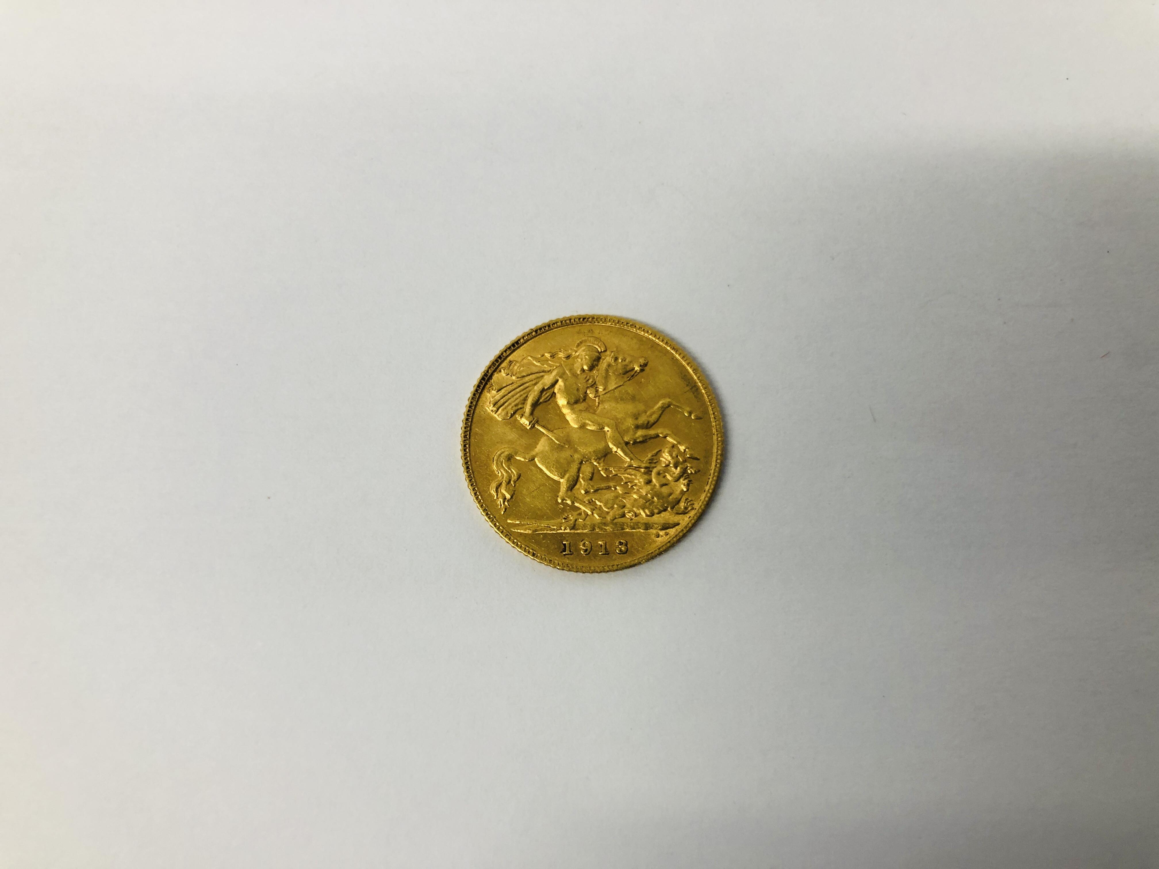 1913 GOLD HALF SOVEREIGN GEORGE V. - Bild 2 aus 4