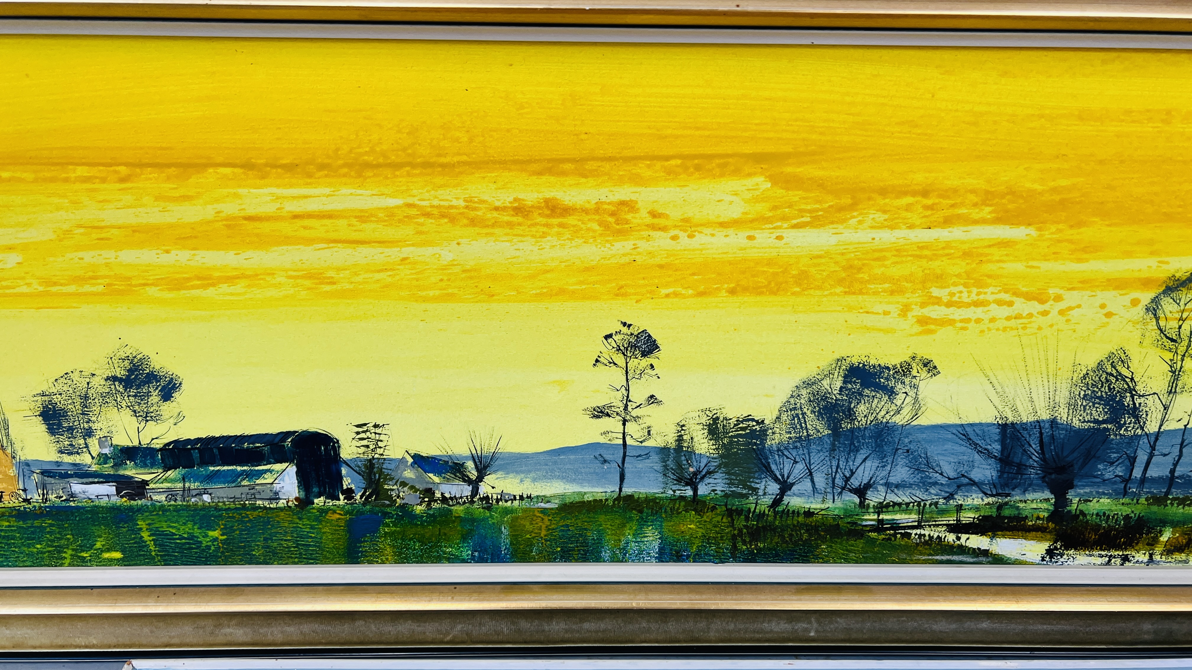 THREE ORIGINAL ARTWORKS, OIL ON BOARD FARM NEAR BRISTOL, VIEW ON THE AVON, - Image 4 of 7