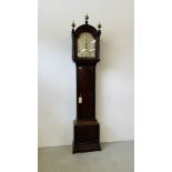 A GEORGE III MAHOGANY EIGHT DAY ARCHED DIAL LONGCASE CLOCK BY GRANT, LONDON,