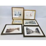 TWO PETER BEARMAN ORIGINAL WATERCOLOURS OF BROADLAND SCENES + A.