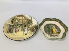 ROYAL DOULTON "GAFFERS" I BE ALL THE WAY FROM ZUMMERSET PLATE B6214 ALONG WITH AN ADAMS DISH "CRIES