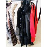 A COLLECTION OF ELEVEN VARIOUS LADIES FASHION JACKETS AND COATS TO INCLUDE PAPAYA, EMMA FONTAINE,