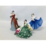 THREE ROYAL DOULTON FIGURES TO INCLUDE ELYSE HN 2474,