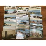 MIXED SUFFOLK POSTCARDS, MANY COASTAL SCENES, EARLY TO 1970's (APPROX 120).