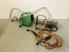 TWO PROPANE GAS BLOWLAMPS TO INCLUDE SIEVERT, ALONG WITH GAS FIRE,