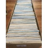A LONG BOX OF MIXED POSTCARDS, MAINLY UK VIEWS, MUCH c1950-70's PERIOD (1100+).