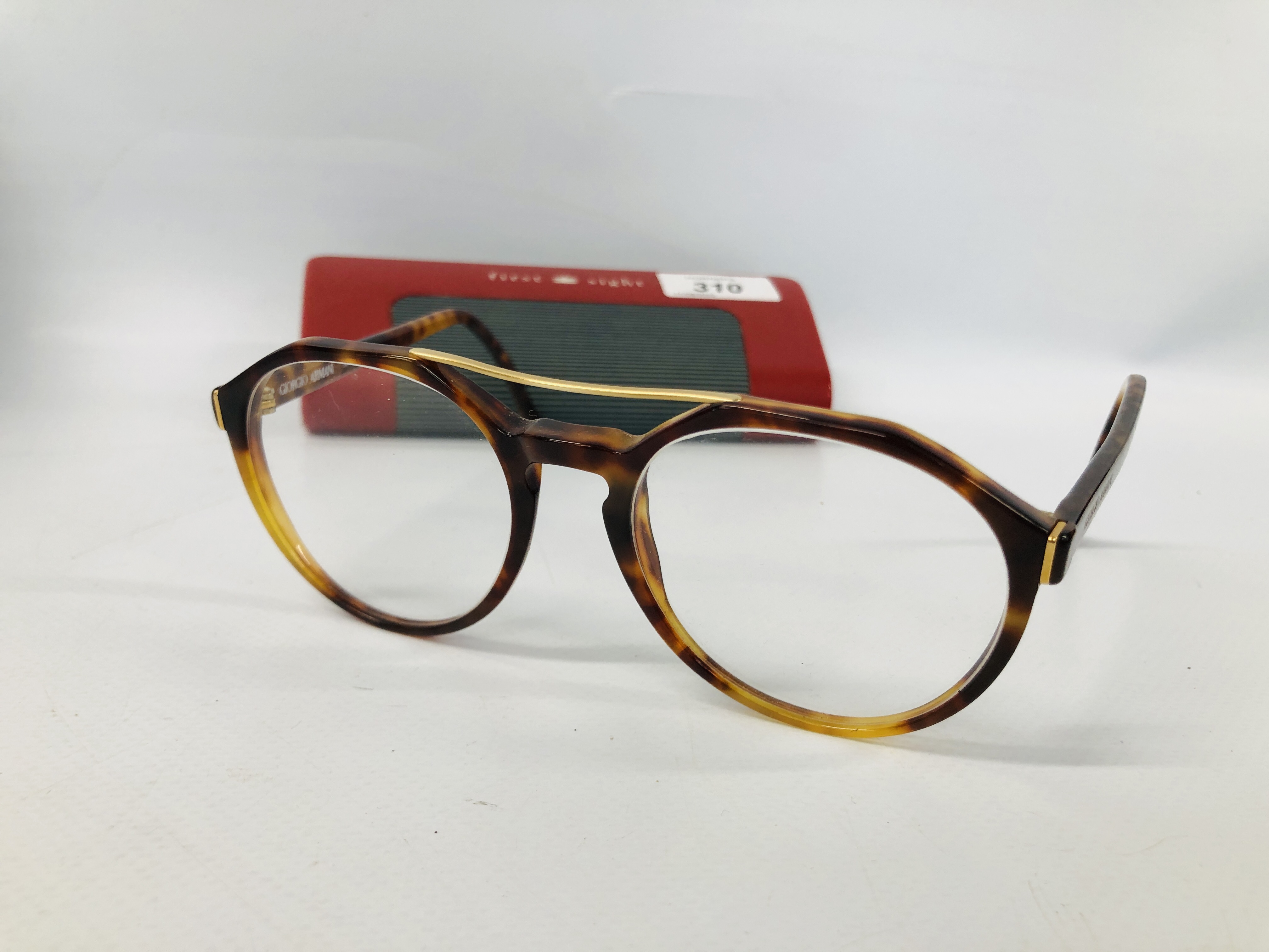 PAIR OF DESIGNER READING GLASSES MARKED GIORGIO ARMANI 311 064 53-19 145