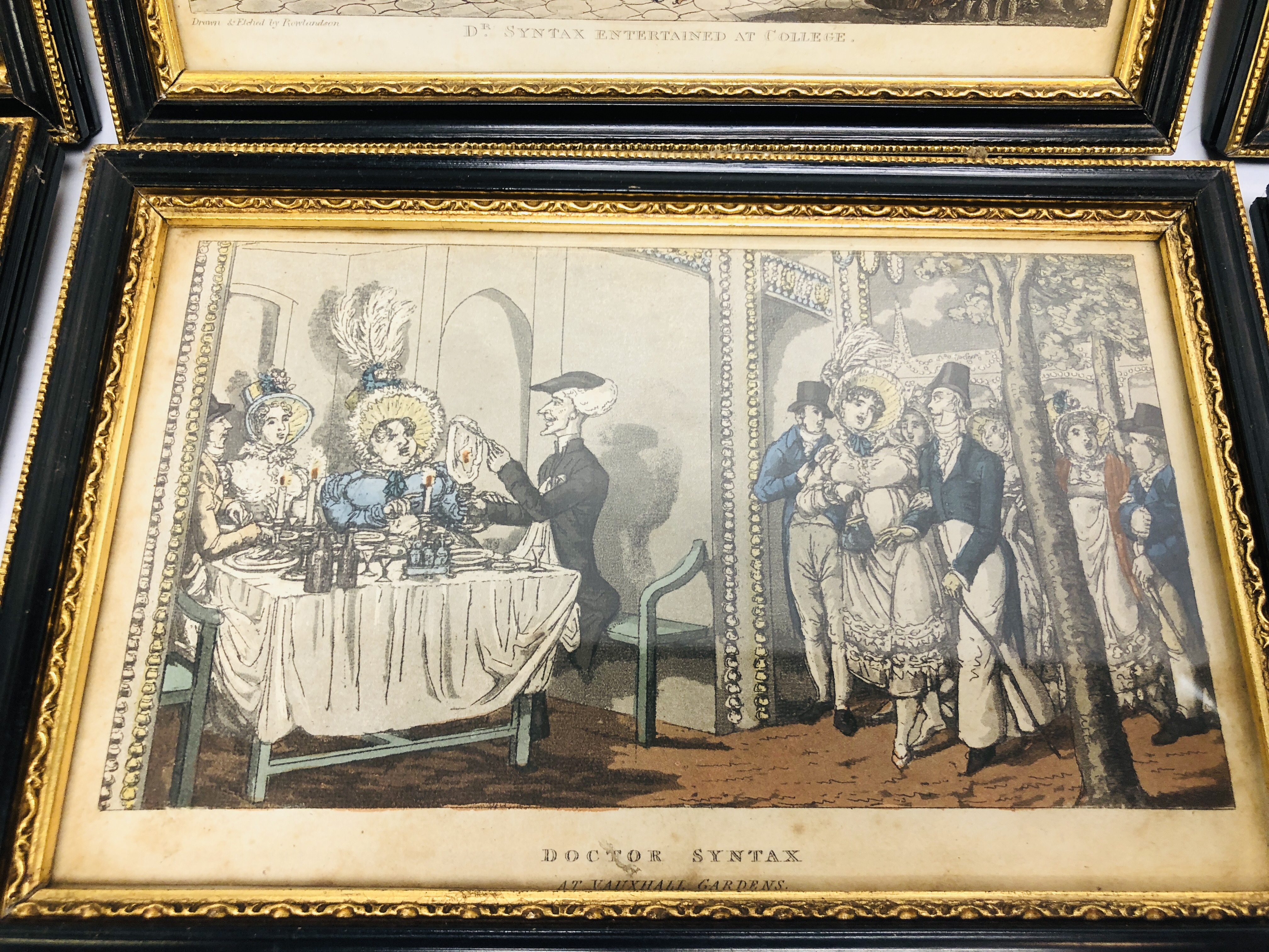 SIX Dr SYNTAX PRINTS, AFTER ROWLANDSON, 12CM X 20CM. - Image 6 of 8