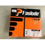 1 X SEALED PACK 2200 PASLODE D. HEAD 3,1 X 75MM RING NAILS COMPLETE WITH CARTRIDGES.