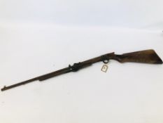 AN EARLY .22 UNDERLEVER AIR RIFLE FOR RESTORATION - COLLECTION ONLY - NO POSTAGE.