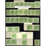 WEST CLARE RAILWAY: 1891-8 MAINLY MINT SELECTION INCLUDING SHEET OF 24 WITH NARROW MARGIN AT BASE,