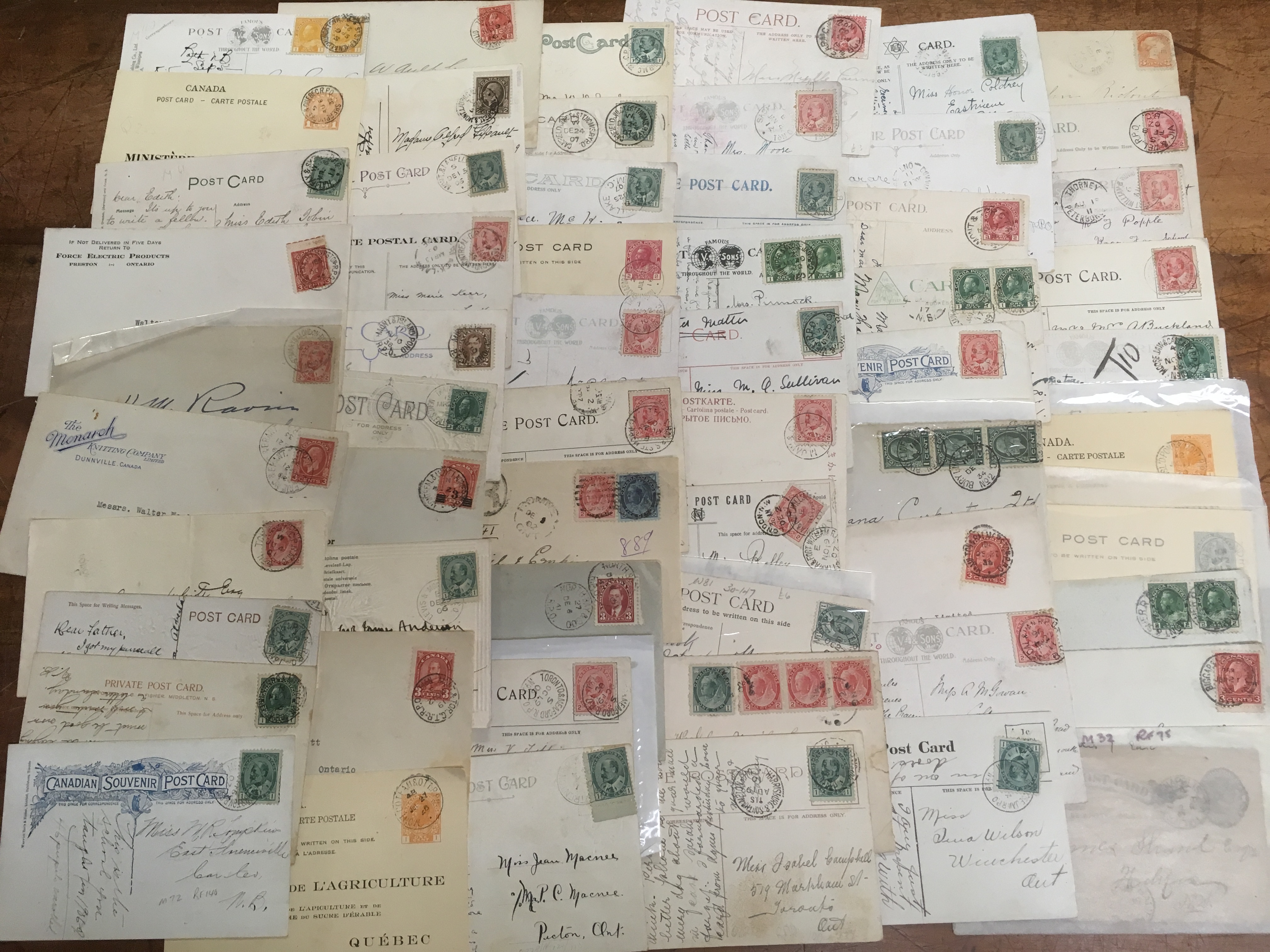 CANADA: FILE BOX WITH c1854 TO 1940 COVERS AND CARDS, ALL WITH RPO CANCELS, - Image 3 of 4