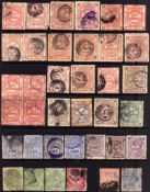 AUSTRALIA - QUEENSLAND: 1892-1986 MAINLY USED SELECTION, 1892-6 WITH 1d BLOCK OF FOUR, 6d,