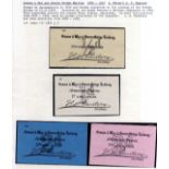 SEVERN AND WYE RAILWAY: 1874 ½d, 1d, 2d, AND 3d, 1895 ½d AND 3d, 1904 VALUES TO 5d,