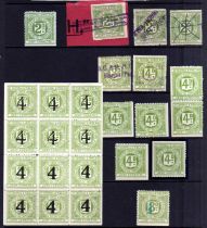 GREAT CENTRAL AND MIDLAND JOINT RAILWAY: 1905-20 MINT AND USED SELECTION INCLUDING 1920 3d USED,
