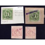 EAST LONDON RAILWAY: 1898-1928 SELECTION WITH IMPERF 2d PINK USED (2), 1922 4d UNUSED,