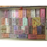 BOX OF FAIRBOURNE RAILWAY TICKETS IN BUNDLES (MANY 100s)